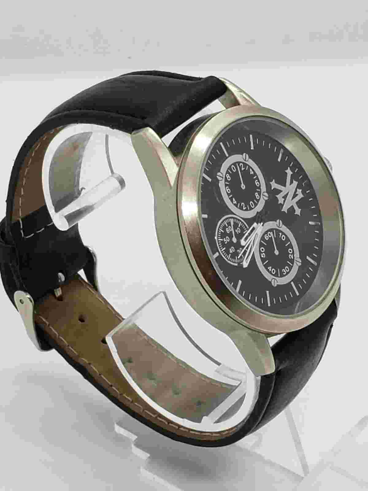 Zoo York Men's 44mm Black Leather Watch 54078