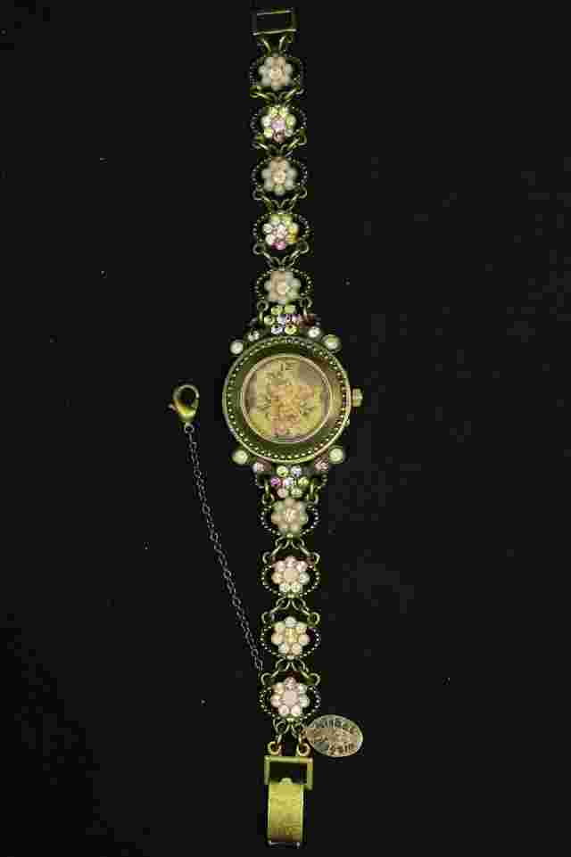 Watch Michal Negrin Crystal Elegant Roses Rare Made in Israel