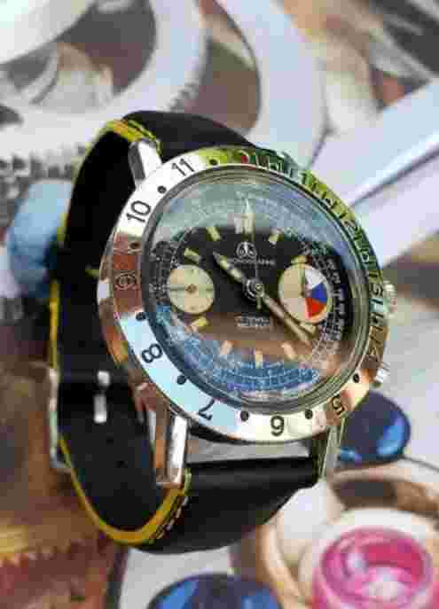 Ollech & Wajs Silverknight  Vintage Chronograph, 1967  Fully Serviced