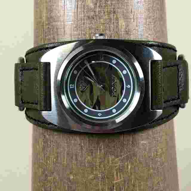 Roxy by Nixon Women T40314 Camouflage Dial 30mm Green Leather Quartz  Watch 7"