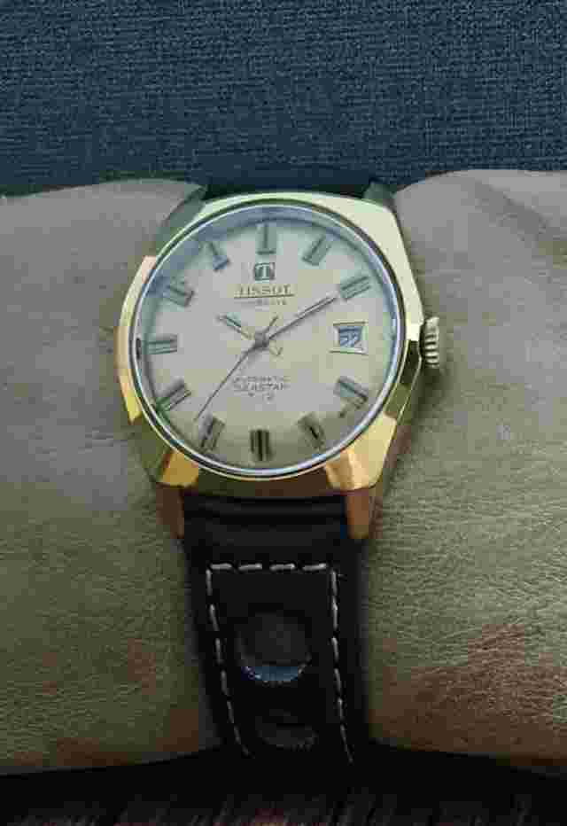 TISSOT T-12 SEASTAR AUTOMATIC cal.784-2 GP VINTAGE 70's RARE 21J SWISS WATCH.