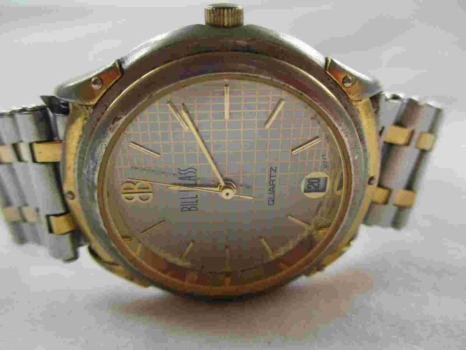 Bill Blass Analog Wristwatch with Water Resistance and Quartz Movement