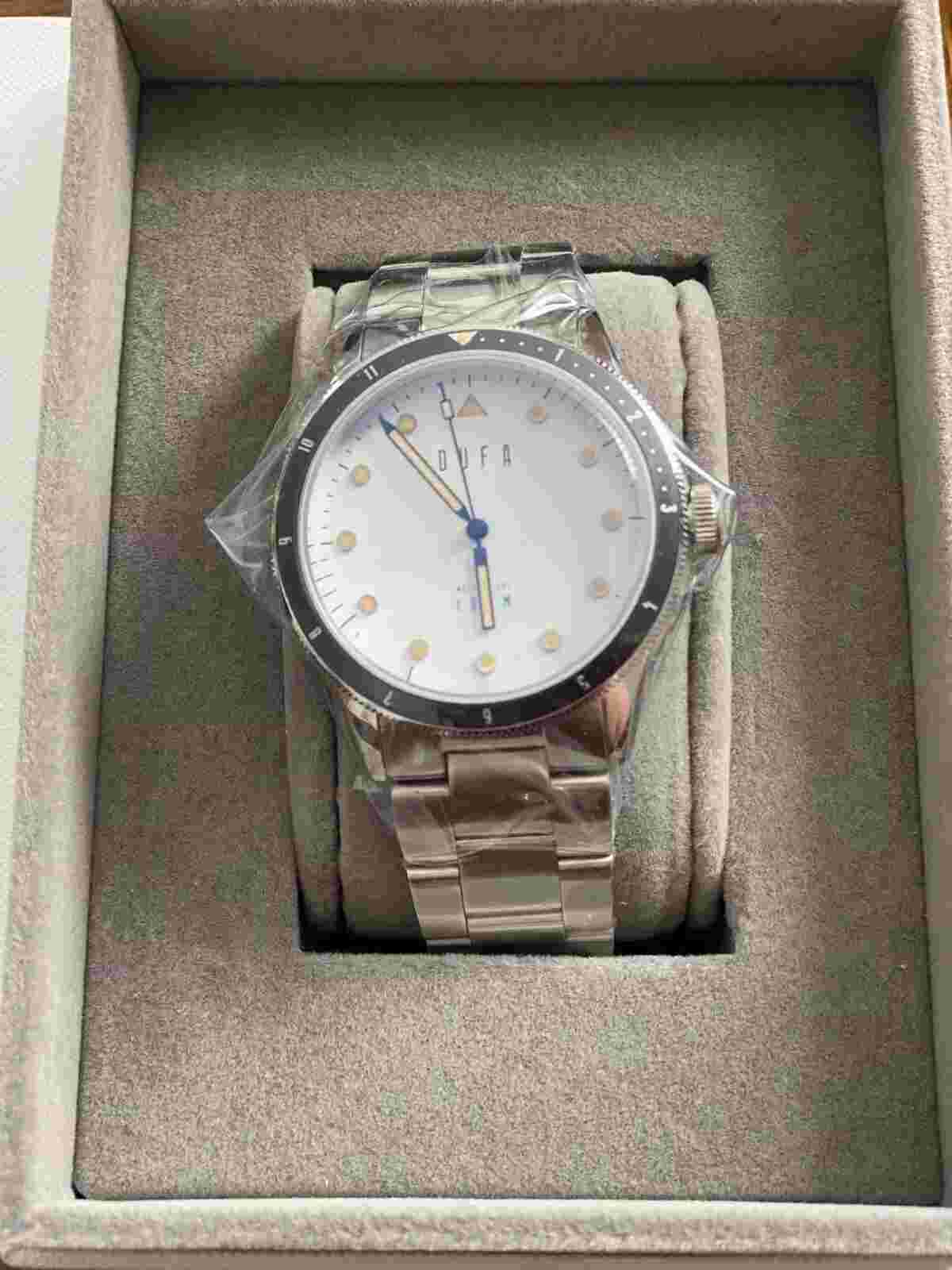 DuFa White Silver watch