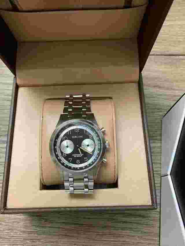 Orvin Midnight Steel Mens Watch