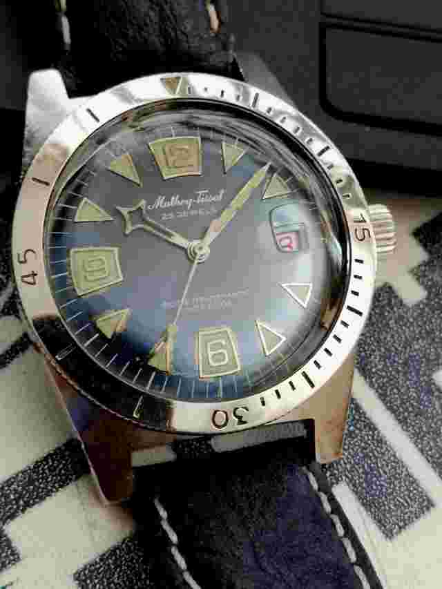 Rare Vintage Mathey Tissot 20 ATMOS Diver Watch. Circa 1960. Very Hard to Find!