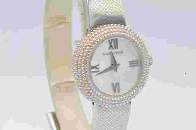 Mauboussin Quartz Women's Watch 1 5/16in Steel Vintage Condition Mop Pearl RAR