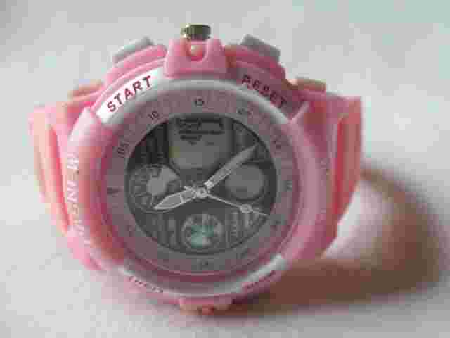 Pasnew Analog Digital Wristwatch with a Buckle Band and Water Resistance