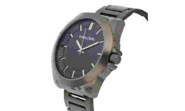 NEW Alexander Dubois 1487A Mens St Emilion Grey Textured Dial Gunmetal Watch 30m