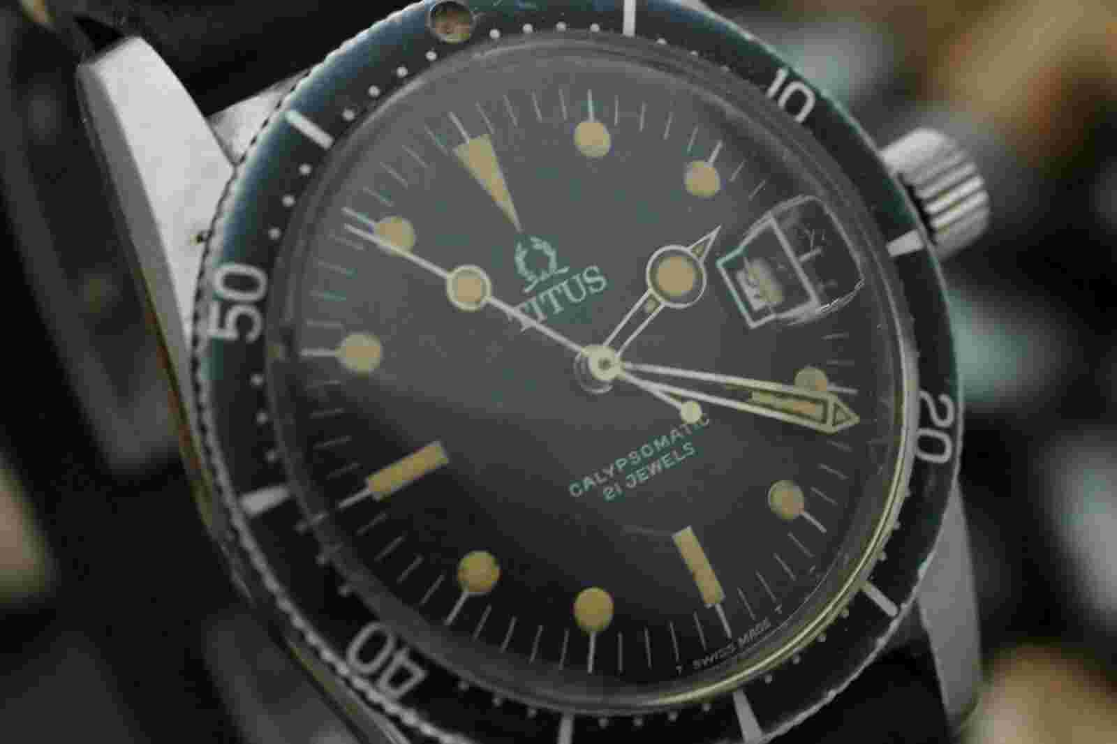 Rare Vintage Titus Calypsomatic ref 8031 Diver Watch