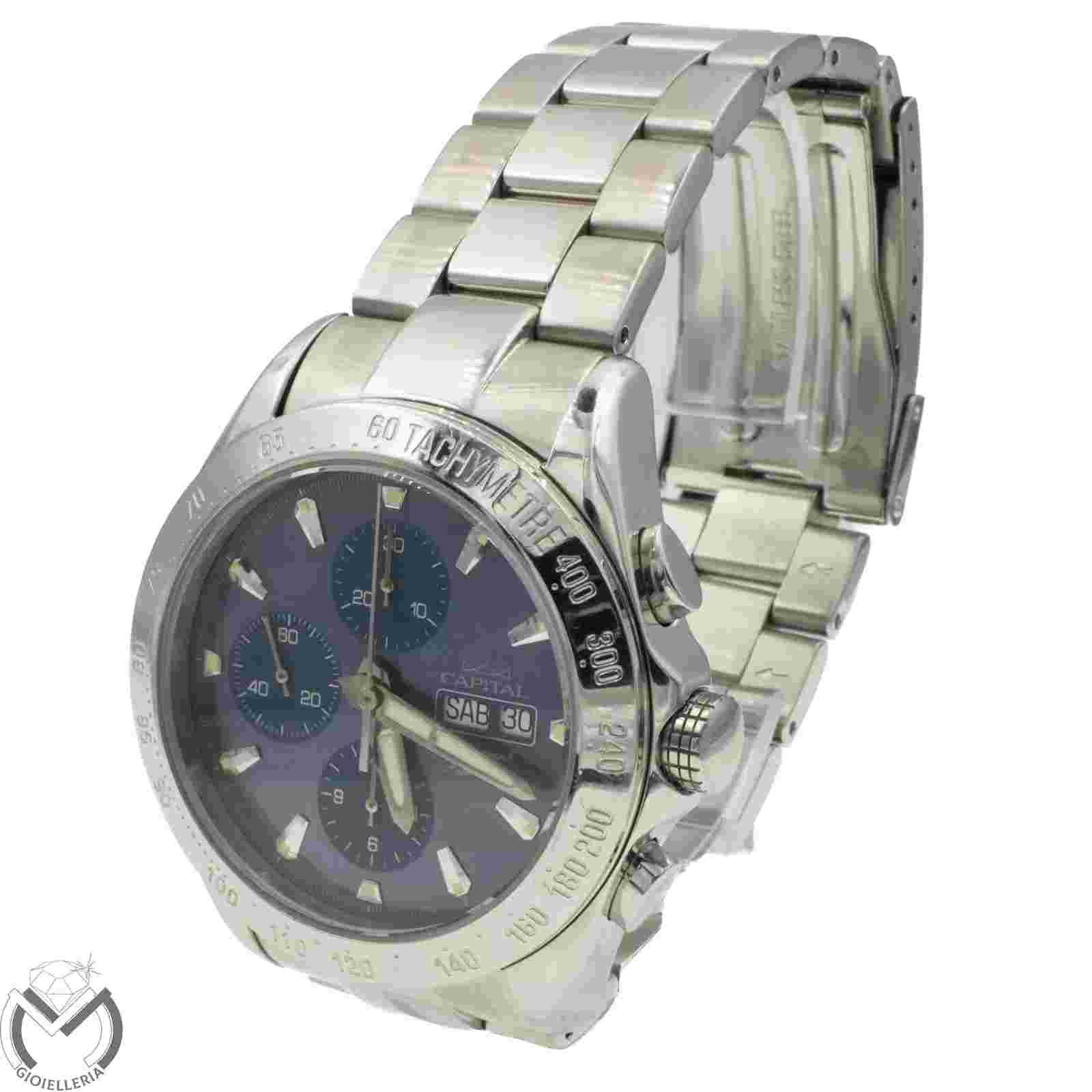 Capital Automatic Chronograph Watch ETA Valjoux 7750 Steel Men 337VV24