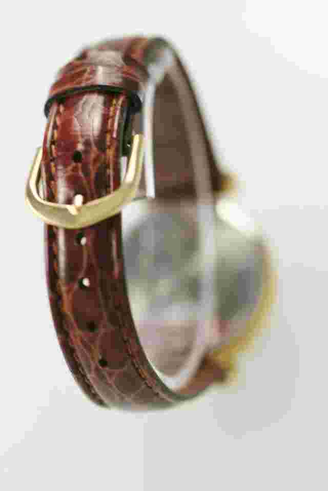 Advance Watch Womens Stainless Gold Brown Leather Water Resis Light Beige Quartz