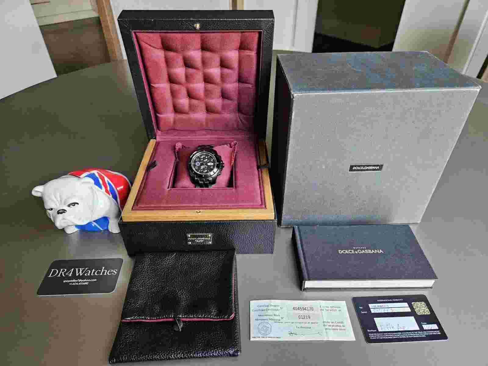Dolce & Gabbana DS5 Black / Black Automatic Chrono; Swiss; COSC, Italian Style!