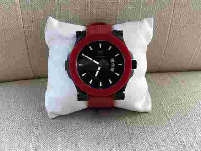 Meister Prodigy Men Wristwatch Multifunctional Quartz Analog Watch Red/Black