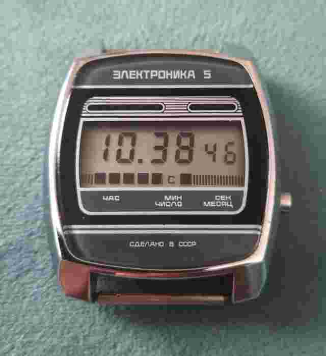 Watch Soviet Elektronika 5 B6-202(30350) Electronica Quartz USSR 1979