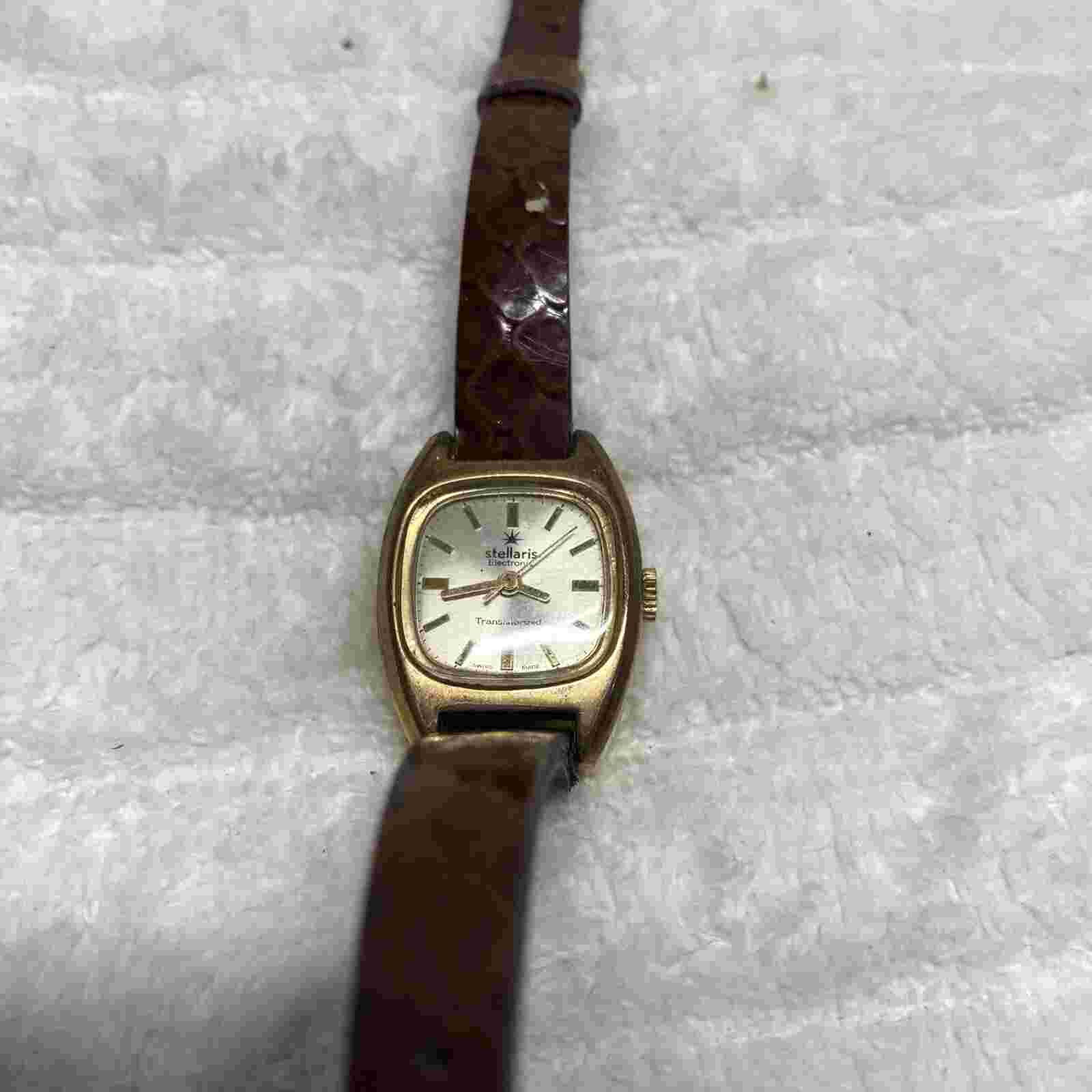 Vintage STELLARIS Electronic Transistorized Wrist Watch Swiss