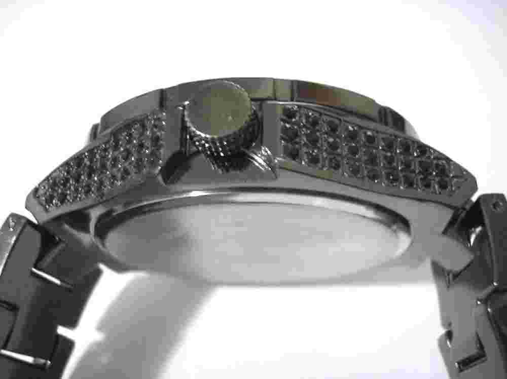 Black Metal Case & Band Techno King Men's Watch Item 3303