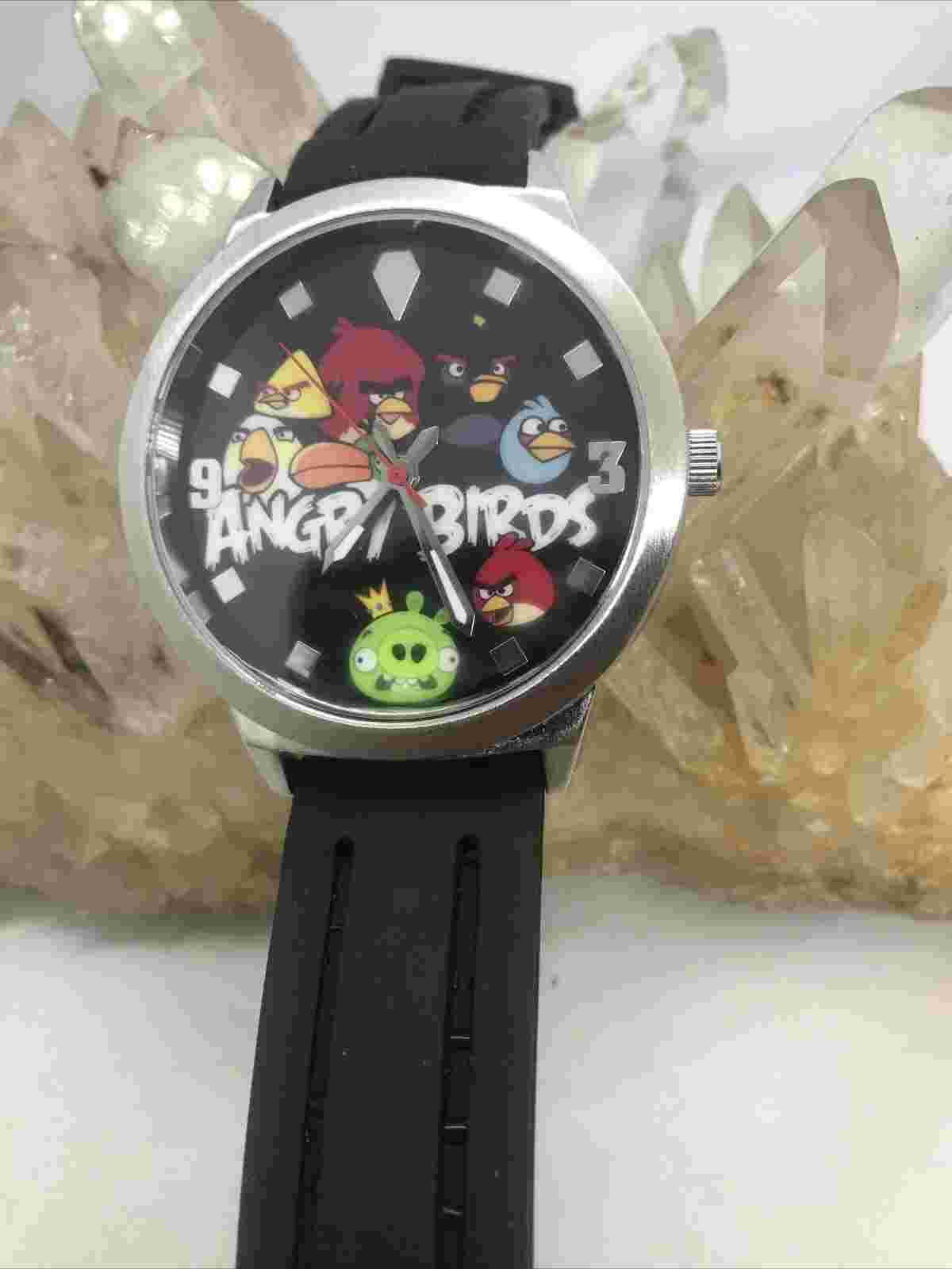 NOS Rovio Entertainment 2009-2011 Angry Birds Large Dial Watch With New Battery