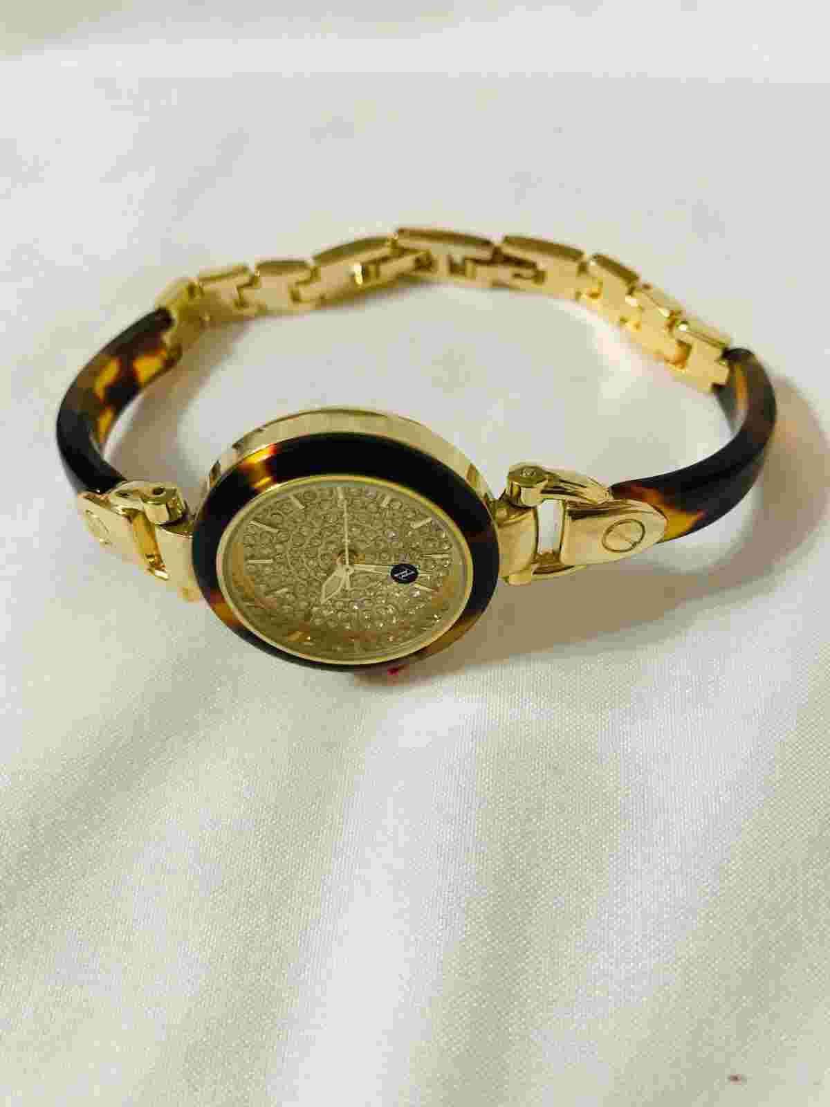 ADRIENNE VITTADINI LADIES DESIGNER WATCH PAVE CRYSTAL FACE THE LOOK OF FRESH