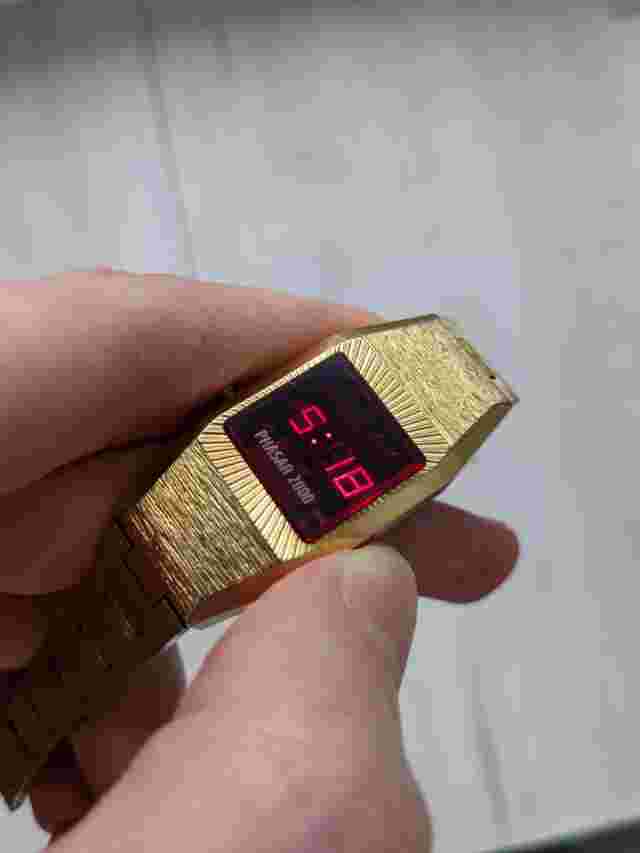 Vintage Phasar 2000 Women's Digital Quartz Dress Watch With Red LED Display,...