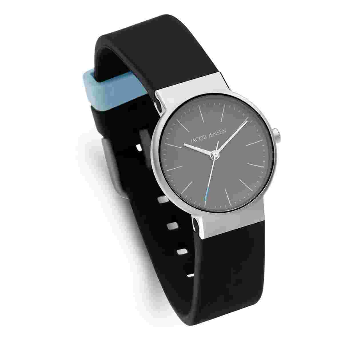 Jacob Jensen Women's Watch Titan Quartz Black/Light Blue 192