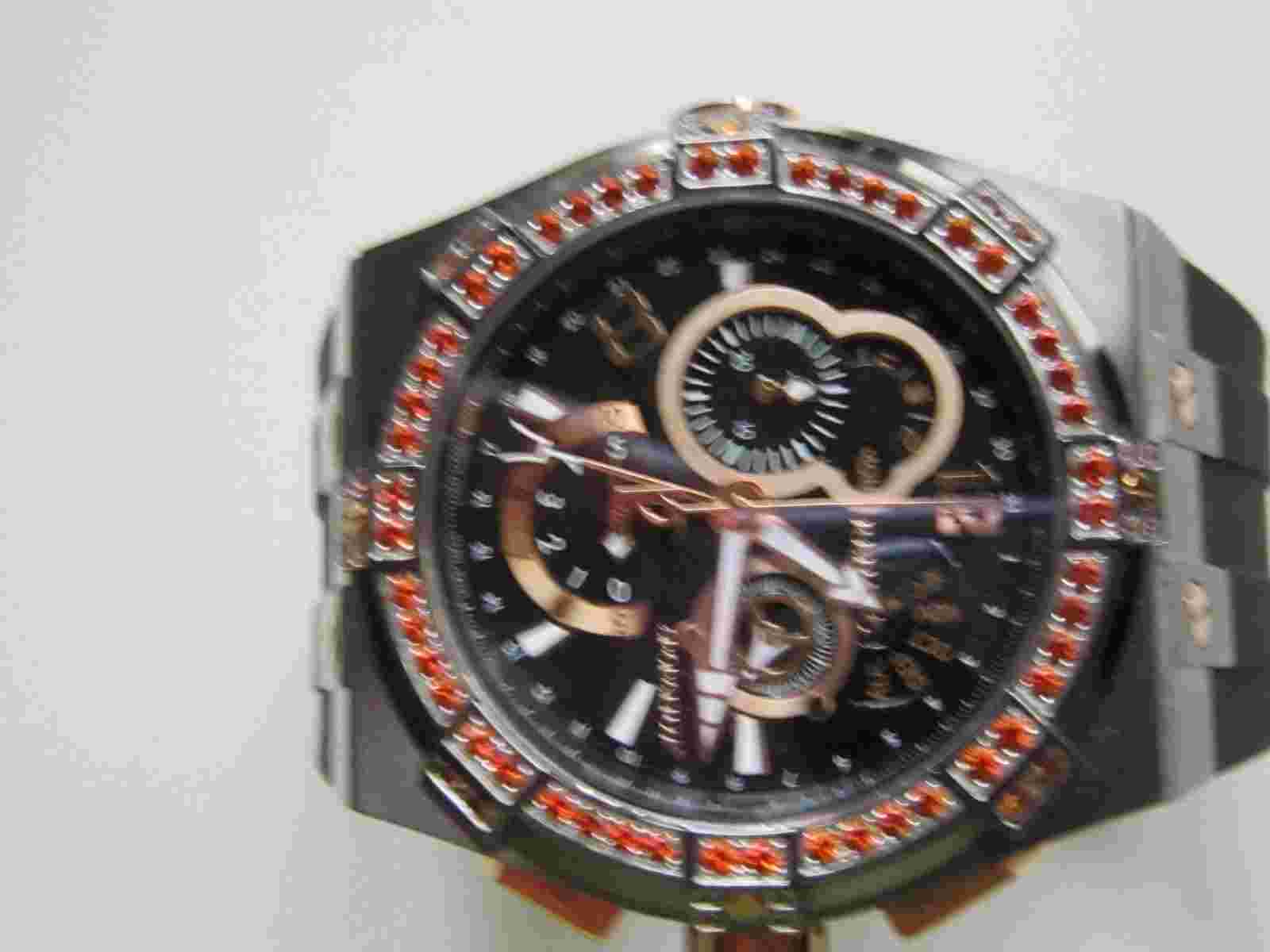 Renato Sporgenza Swiss Quartz Chronograph w/orange Topaz Ltd. Edition  10/35