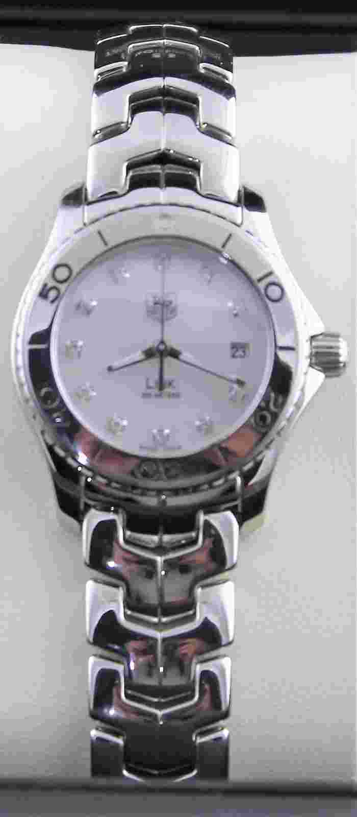 TAG Heuer Link White Mother of Pearl Women's Watch - WJ1319.BA0572