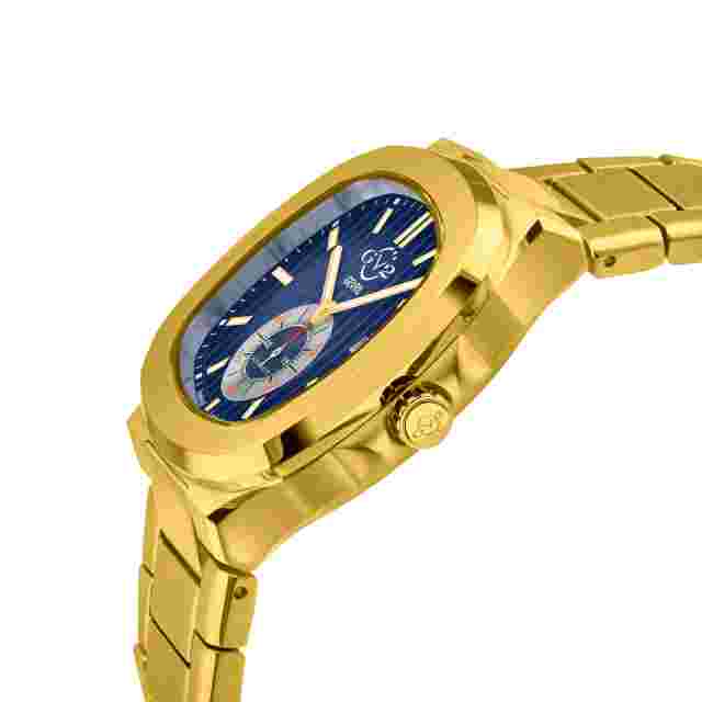 GV2 by Gevril Mens 18302B Potente Swiss Automatic ETA 2895 Date IPYG Steel Watch