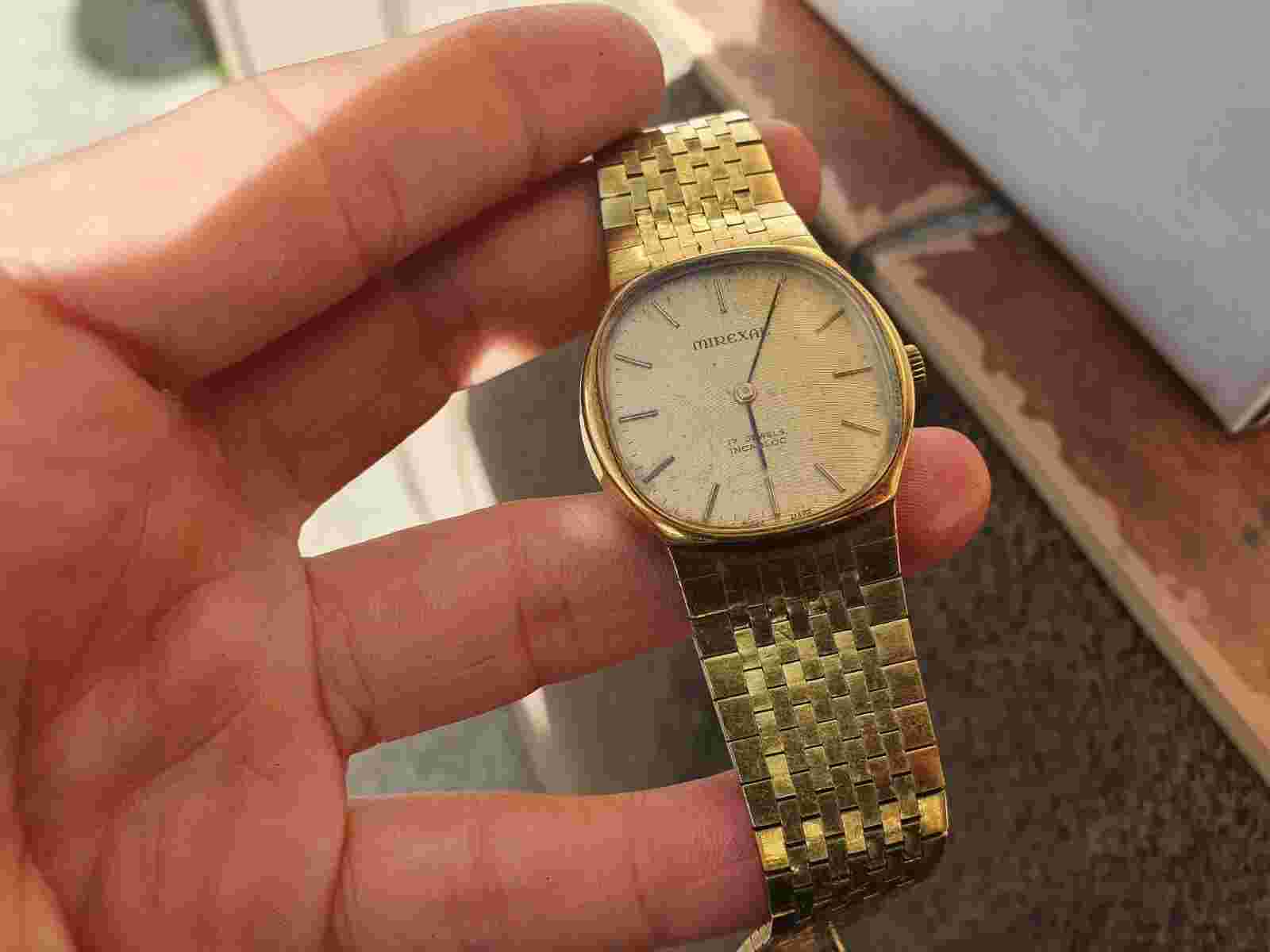 Vintage Mirexal 17 jewels, incabloc, gold plated