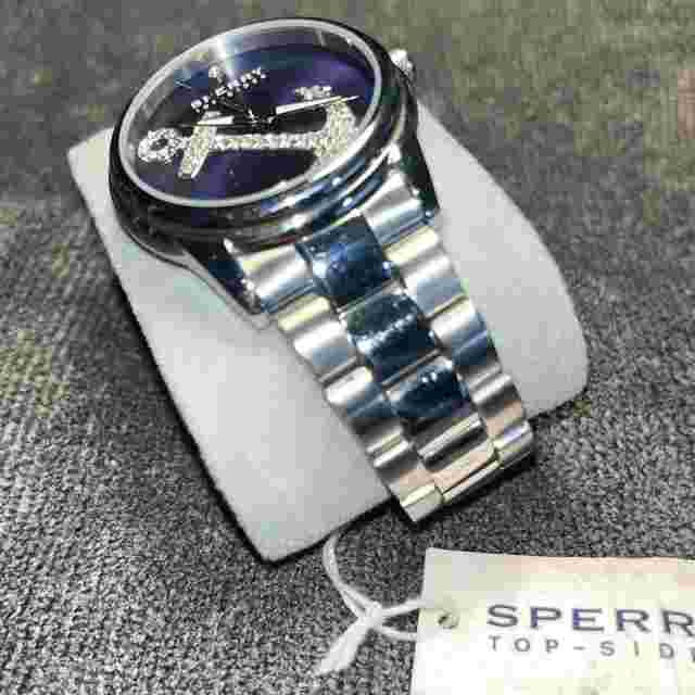 NOS Sperry Top Sider Mens Watch ANCHOR DIAL Stainless Case & Bracelet