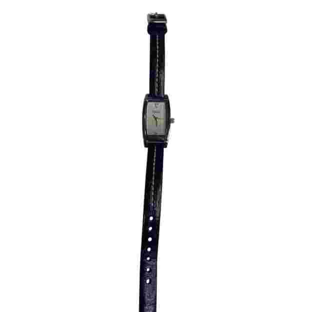 Talbots Womens Wristwatch Silvertone Rectangular Face Working