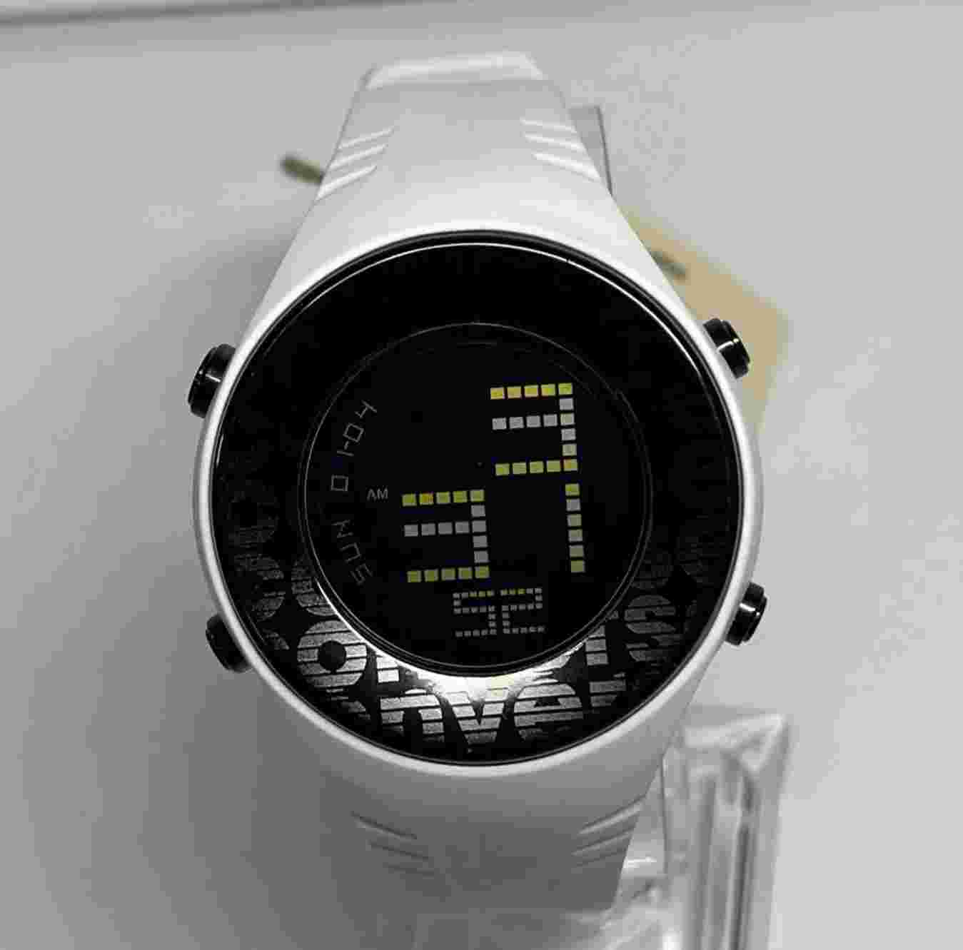 Converse VR007-100 Mens Black Digital Dial White Band Alarm Watch BATTERY
