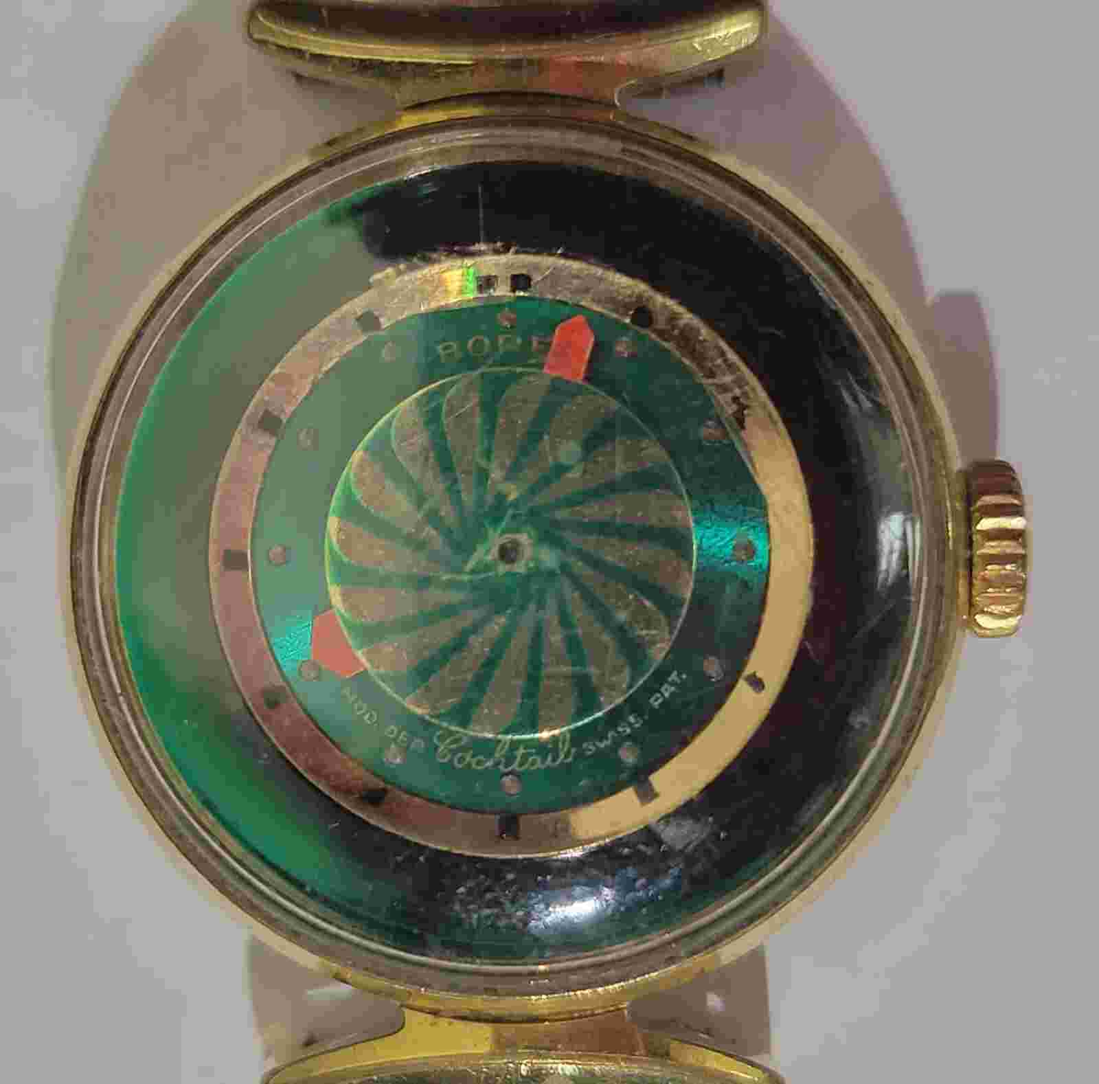 Vintage Rare and Unique Green ERNEST BOREL Kaleidoscope Ladies Cocktail Watch