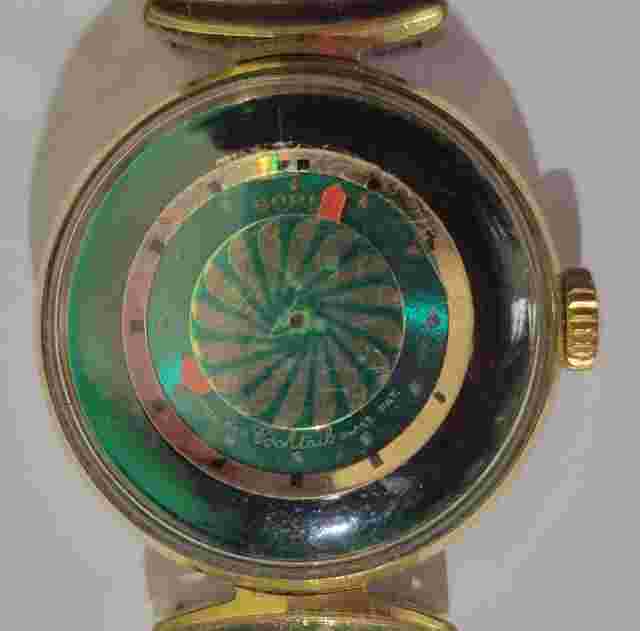 Vintage Rare and Unique Green ERNEST BOREL Kaleidoscope Ladies Cocktail Watch