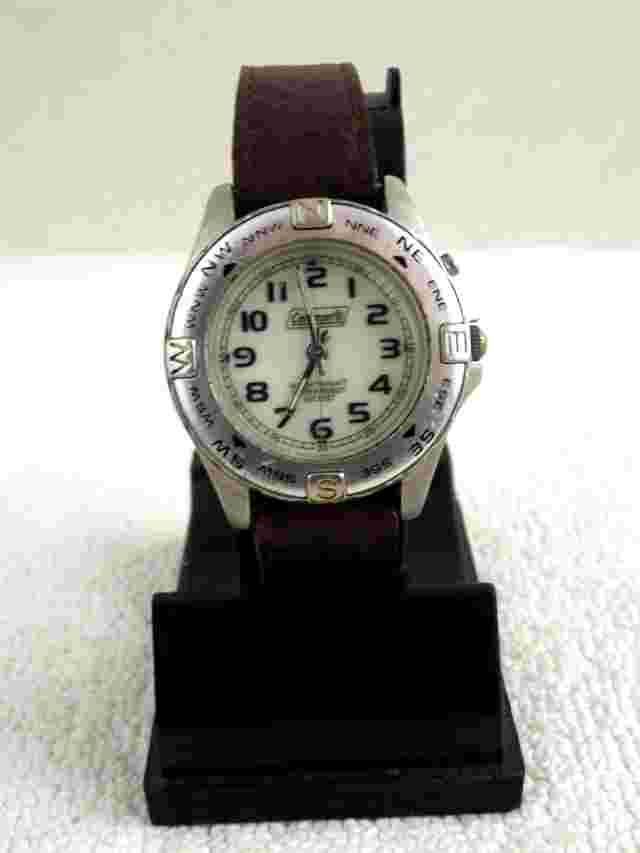 Retro Men's "Coleman's" "NightSight" Wristwatch with Leather Band