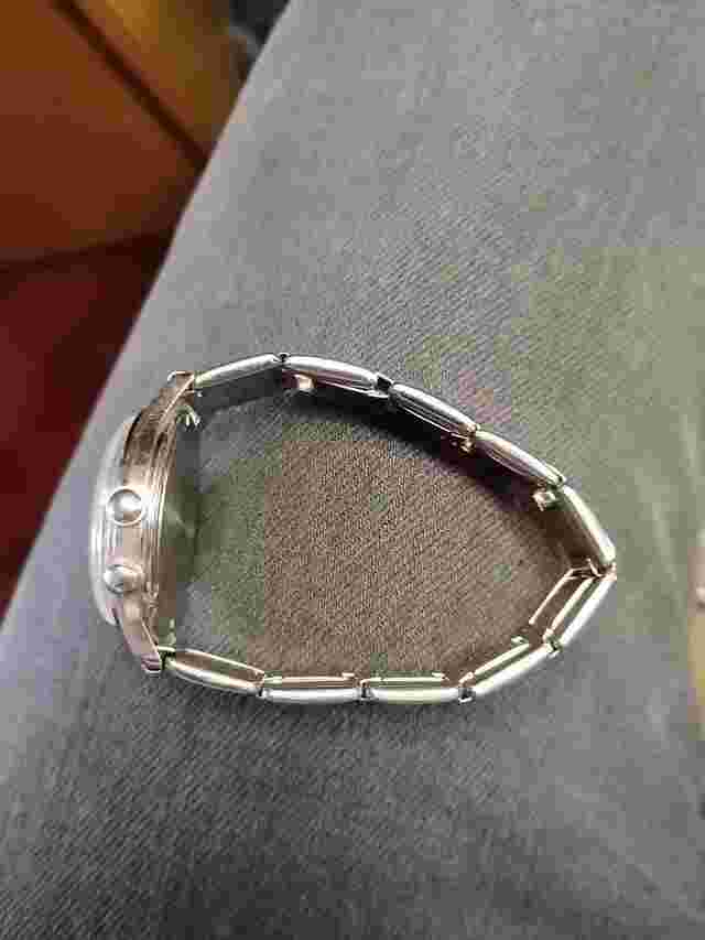 Vintage Clebar " Alarm" In Stainless Steel & White Face