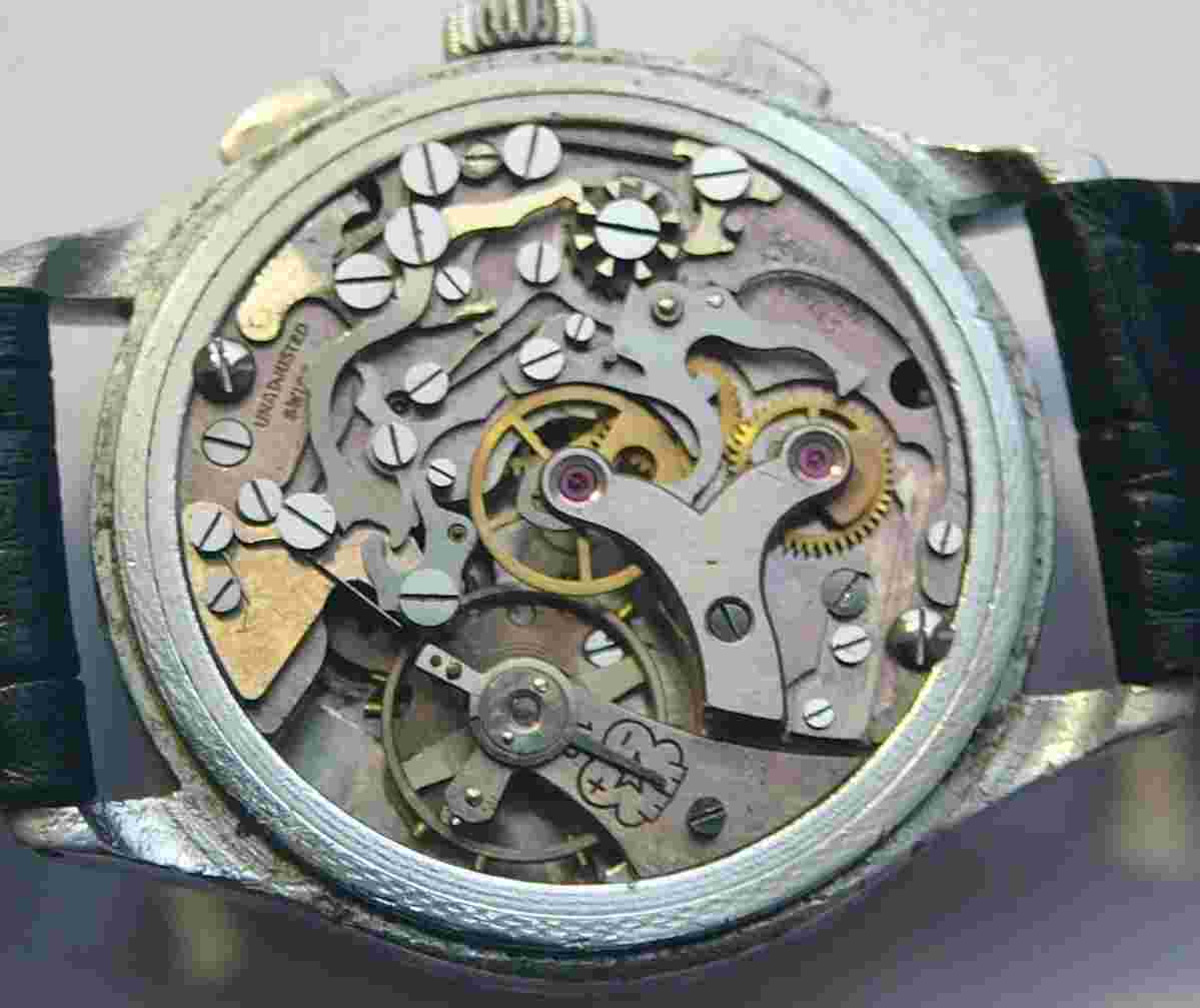 Vintage WWII Wrist Watch Chronograph Suisse Telemetre 17 Jewels Swiss