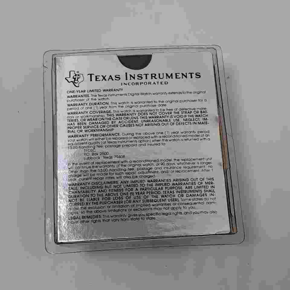 TEXAS INSTRUMENTS Vintage Any Time LED Watch Box Only