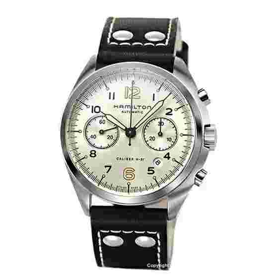 Hamilton Khaki Aviation Beige Men's Watch with Black Leather Band - H76416755