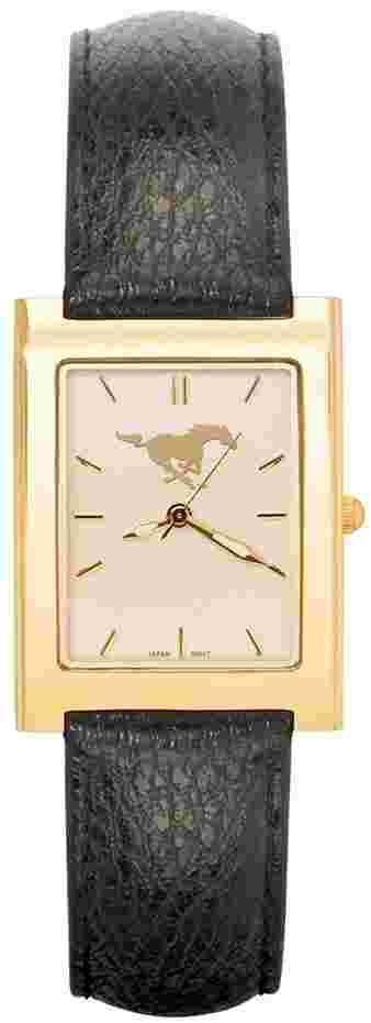 Southern Methodist University SMU Mens Square Dress Leather Watch by LogoArt