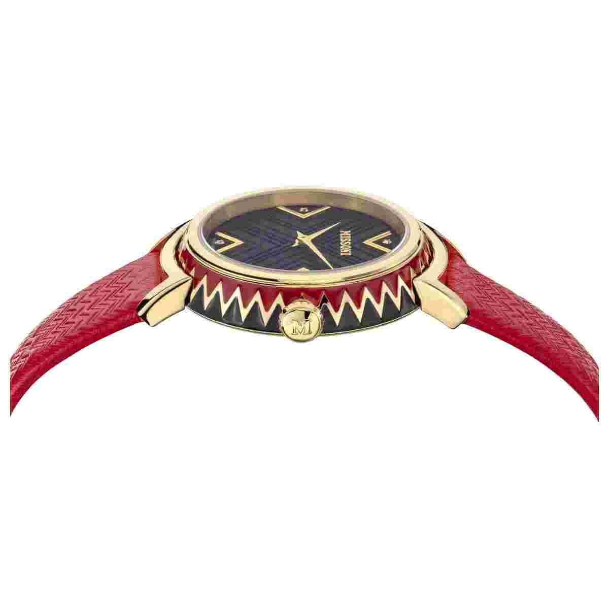 Missoni Chevron Joy Leather Strap Watch Retail $810 - MWY300320