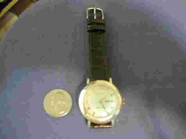 H147  ladys sterling silver  J.JILL day/date  quartz  watch