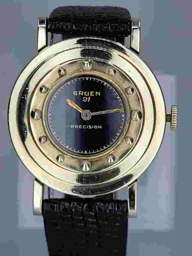 RARE Vintage Mens 1950 "Gruen 21" cal. 335 21 Jewel Serviced Stunning USA Made