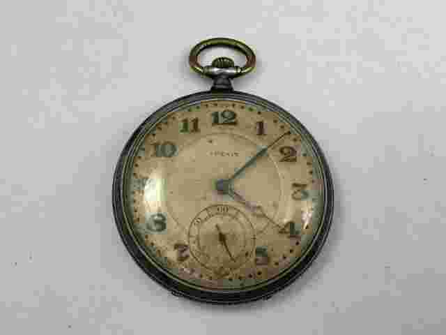 Rare Vintage PHENIX Gunmetal Working Pocket Watch, 1900 Paris Exposition