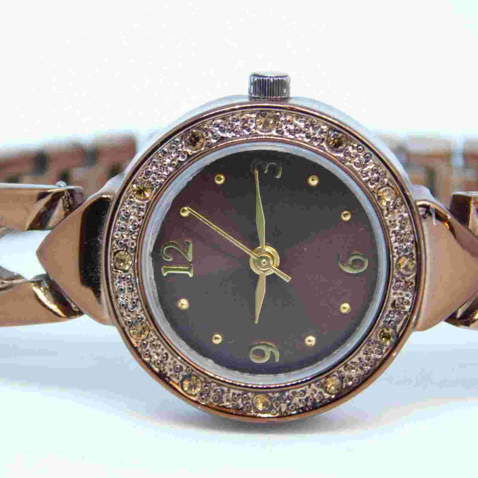 allude FMDAL406 Bronze Tone Quartz Analog Women's Watch Sz. 6 1/4" Battery