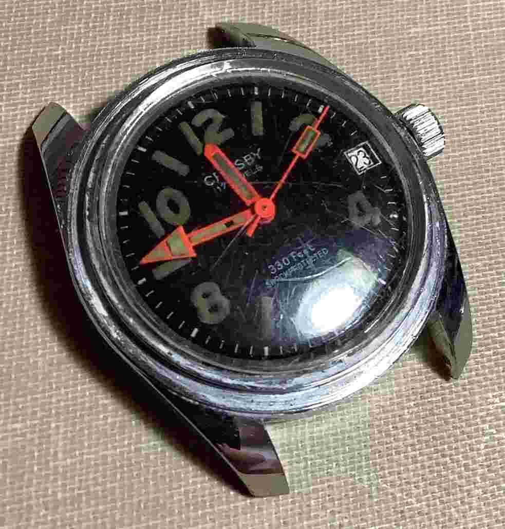 CROSBY 17 Jewels 330’ Shock Protected Divers Wristwatch~Vintage~SALE!