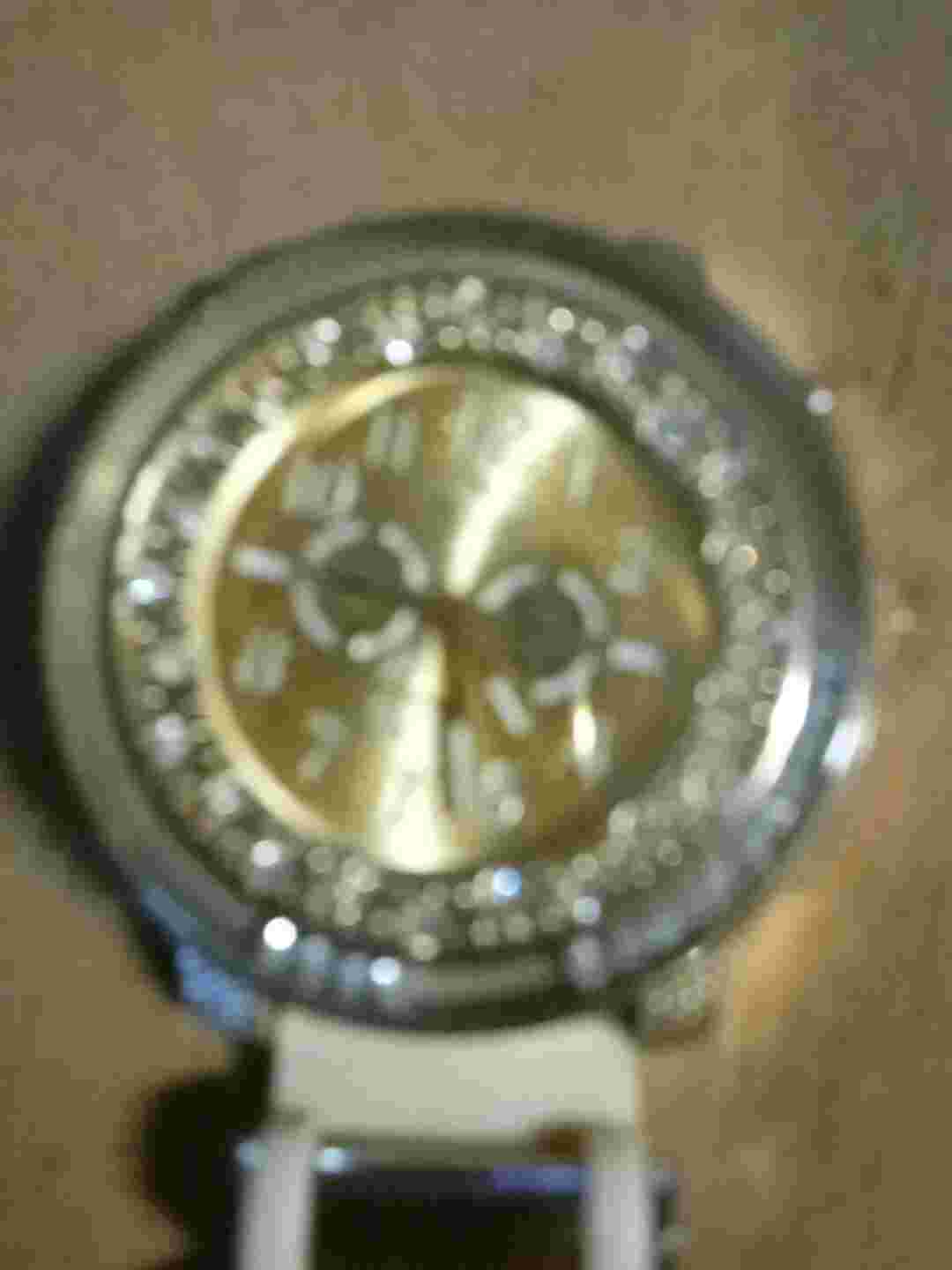 Men's Ice King Quartz Watch Model # 5755bx/ White Band Stainless Steel