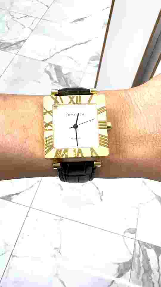 Tiffany & Co. Atlas 34MM 013.1004 Automatic 18K Yellow Gold Watch