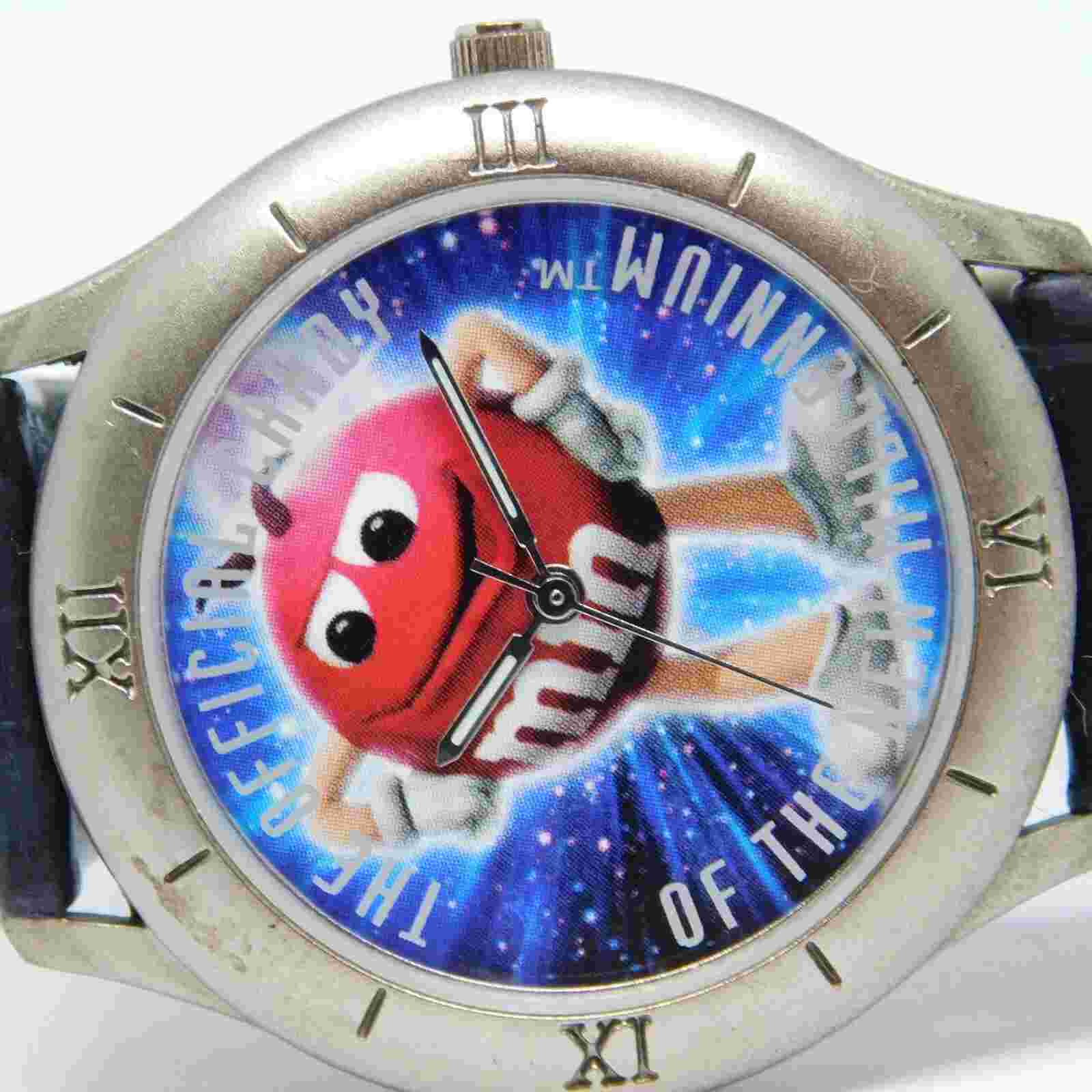 Mars M&M's Silver Tone Case Quartz Analog Unisex Watch New Battery