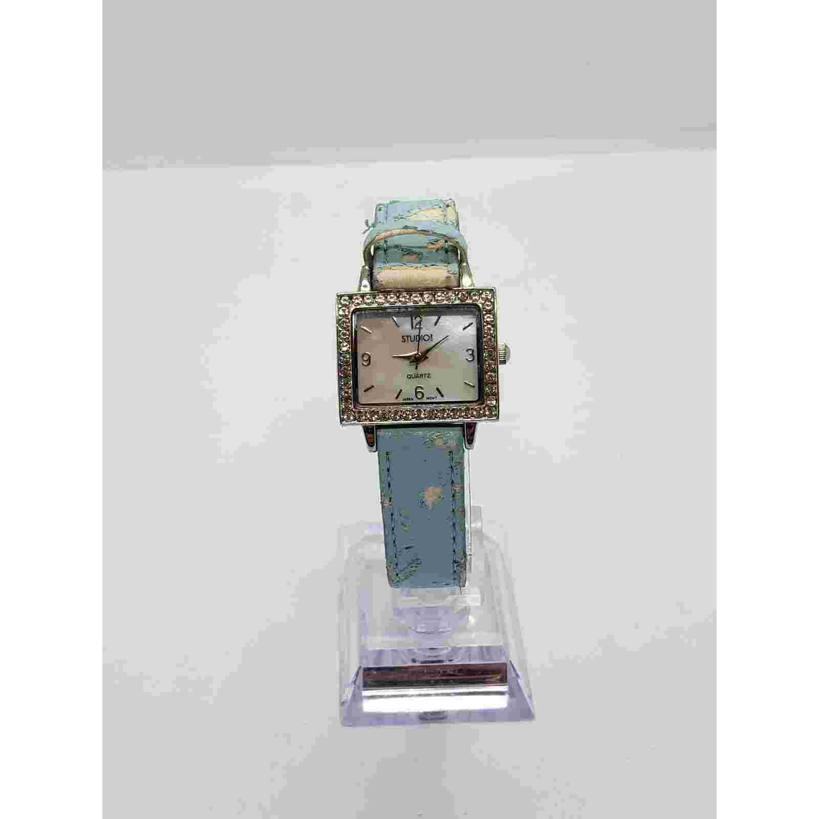 Studio Time women's watch. Square jeweled face. STD1132, 174, PC31