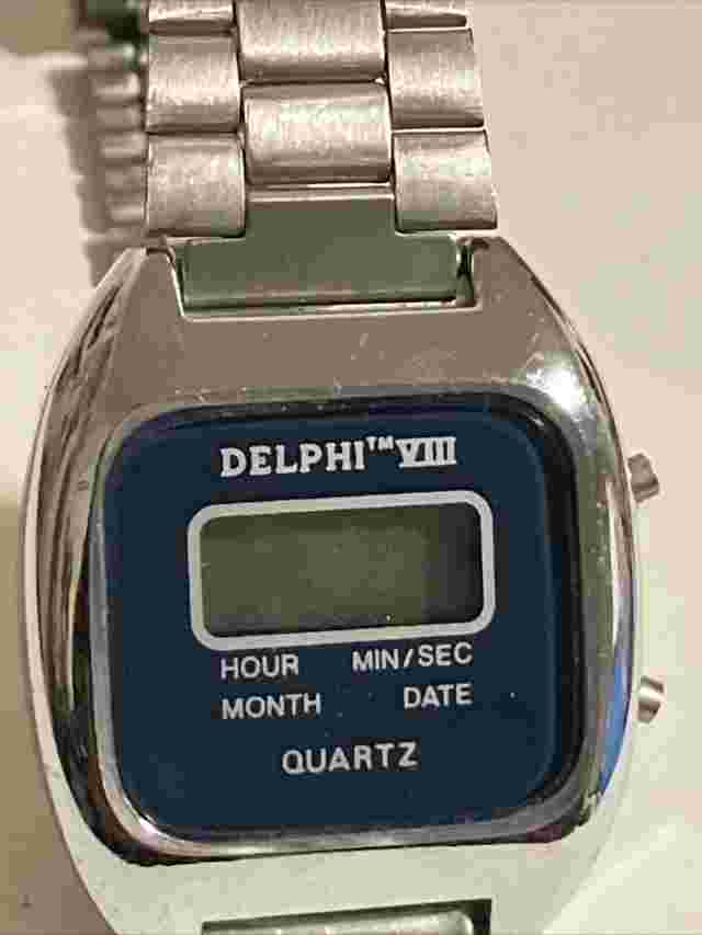Vintage Delhi VIII Digital Wristwatch Watch Hour Min Date Sec 6.25" Max Untested